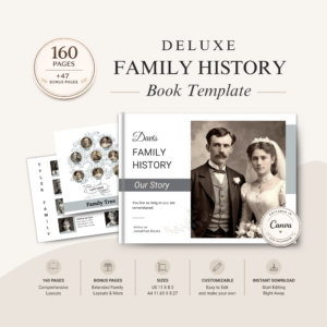 DELUXE FAMILY HISTORY BOOK TEMPLATE