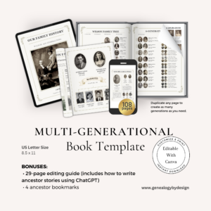 Multi-Generational Family History Book Mockup